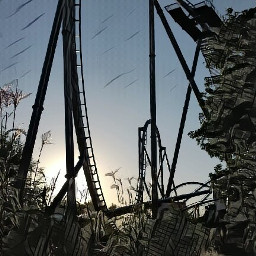 thorpepark rollercoaster mechanical sunset